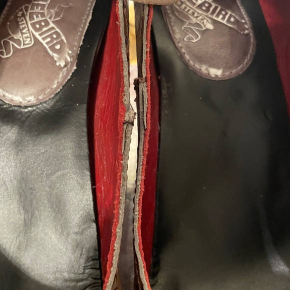 FREEBIRD by STEVEN GORGEOUS Croco brown/tan 3 straps PRISTINE - Picture 5 of 5